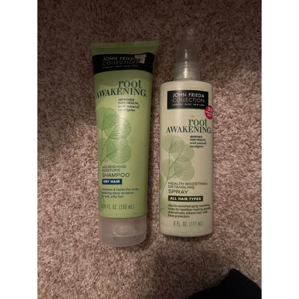 John Frieda Root Awakening Shampoo and Detangler Spray set NWT RARE